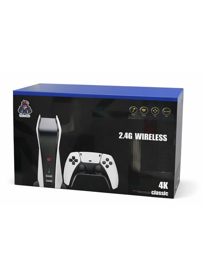 جايم جهاز ألعاب كلاسيكي 4K ألترا HD لاسلكي 2.4G مع يدين تحكم – ألعاب مدمجة – مخرج HDMI - Image 1